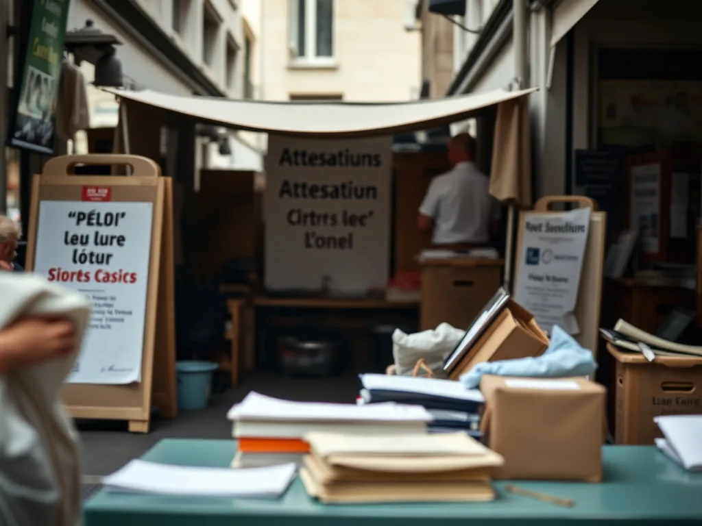 Téléphone affichant l'interface ANTS avec une attestation de droits à conduire sécurisée, posé à côté d'un permis de